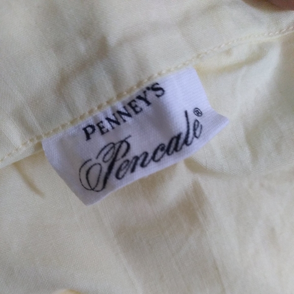 Penney's Percale Double Flat Sheet Yellow 81" X 108" - Picture 6 of 11